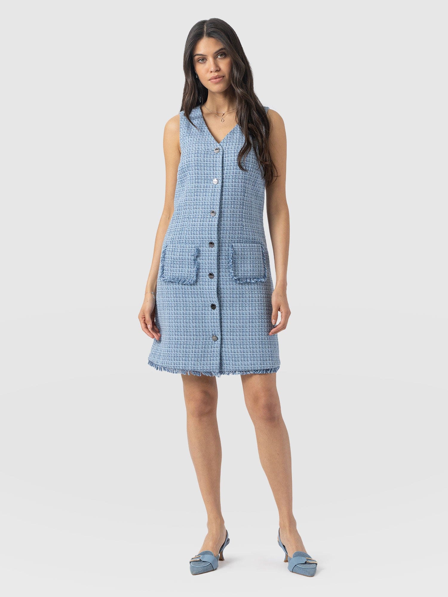 Luther Mini Dress Pale Blue - Women's Dresses | Saint + Sofia® EU